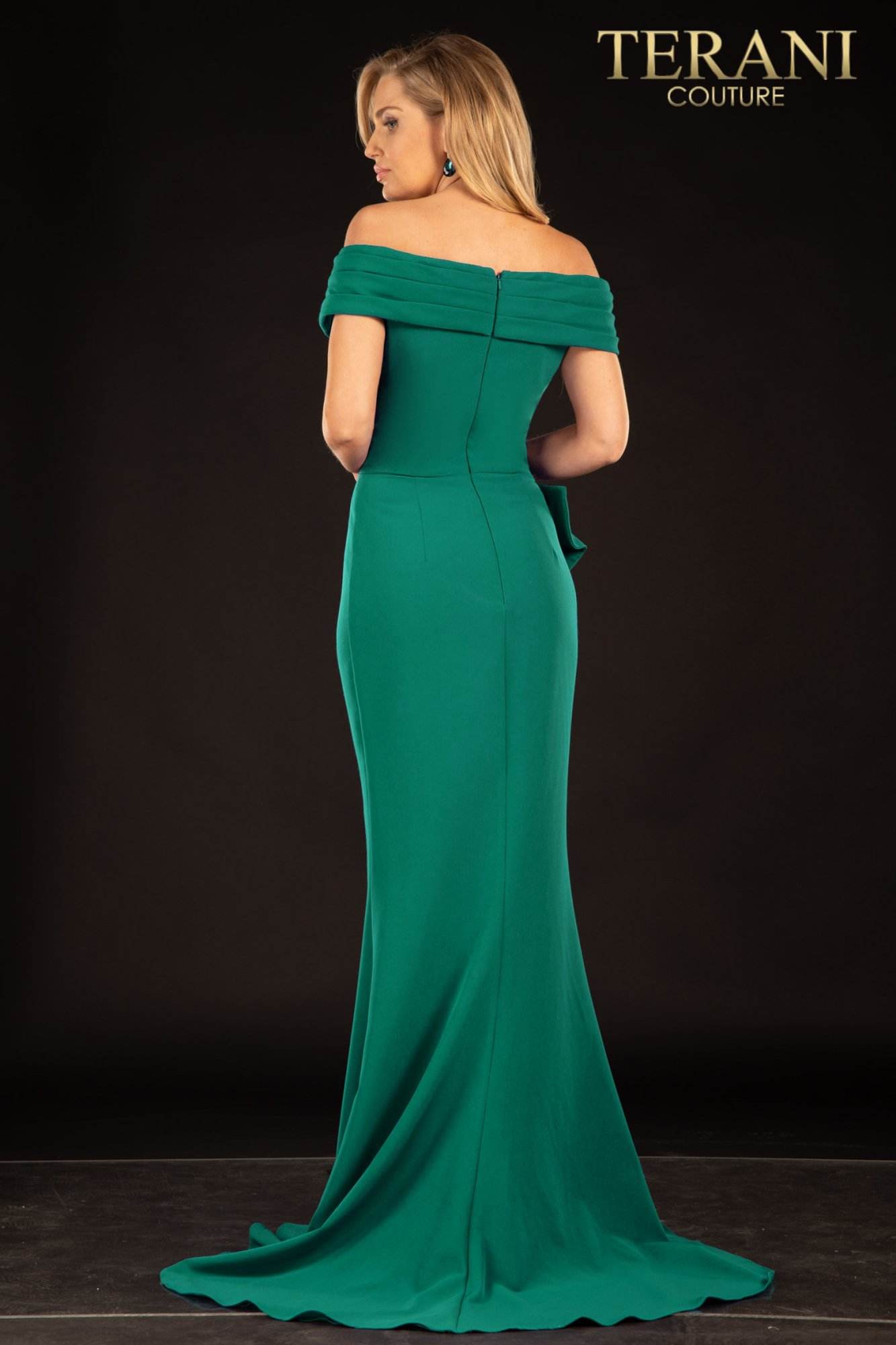 Terani Couture 2021M2986 Off Shoulder Formal Long Dress