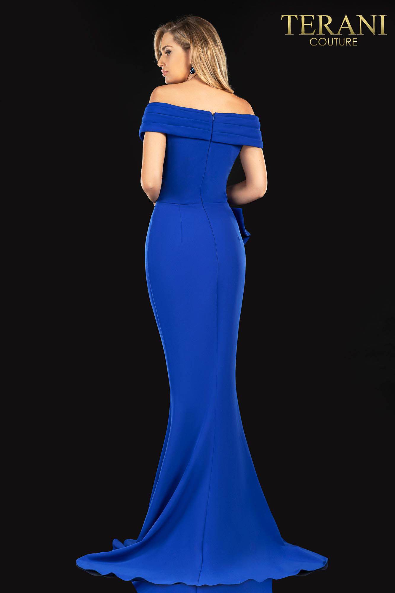 Terani Couture 2021M2986 Off Shoulder Formal Long Dress