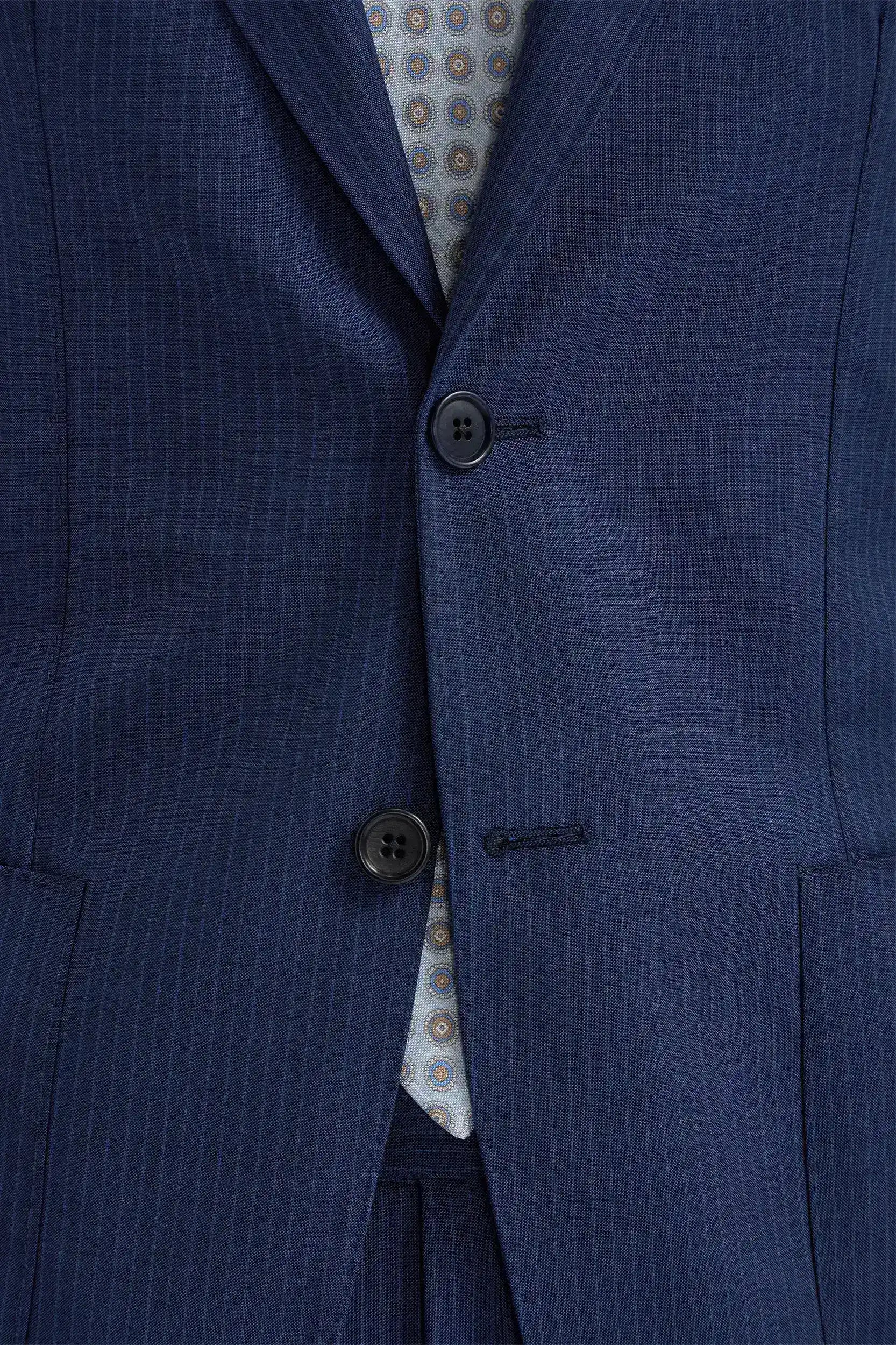 Blue pinstripe wool suit - Made in Italy