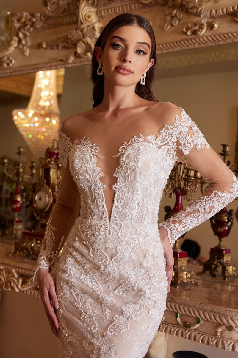 Andrea & Leo CDA1022 Bohemian Long Mermaid Bridal Dress
