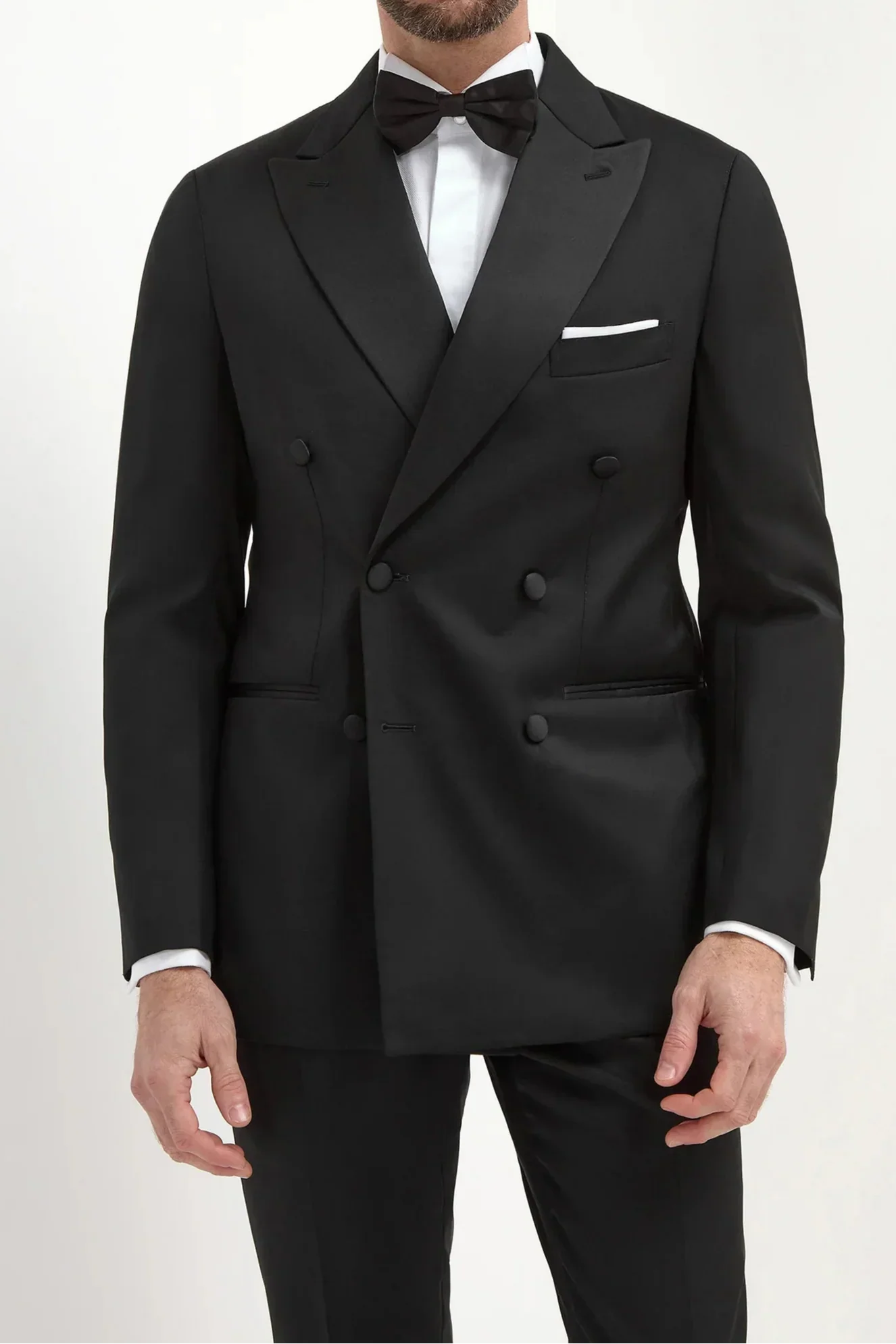 Black double breasted tuxedo - Made in Italy