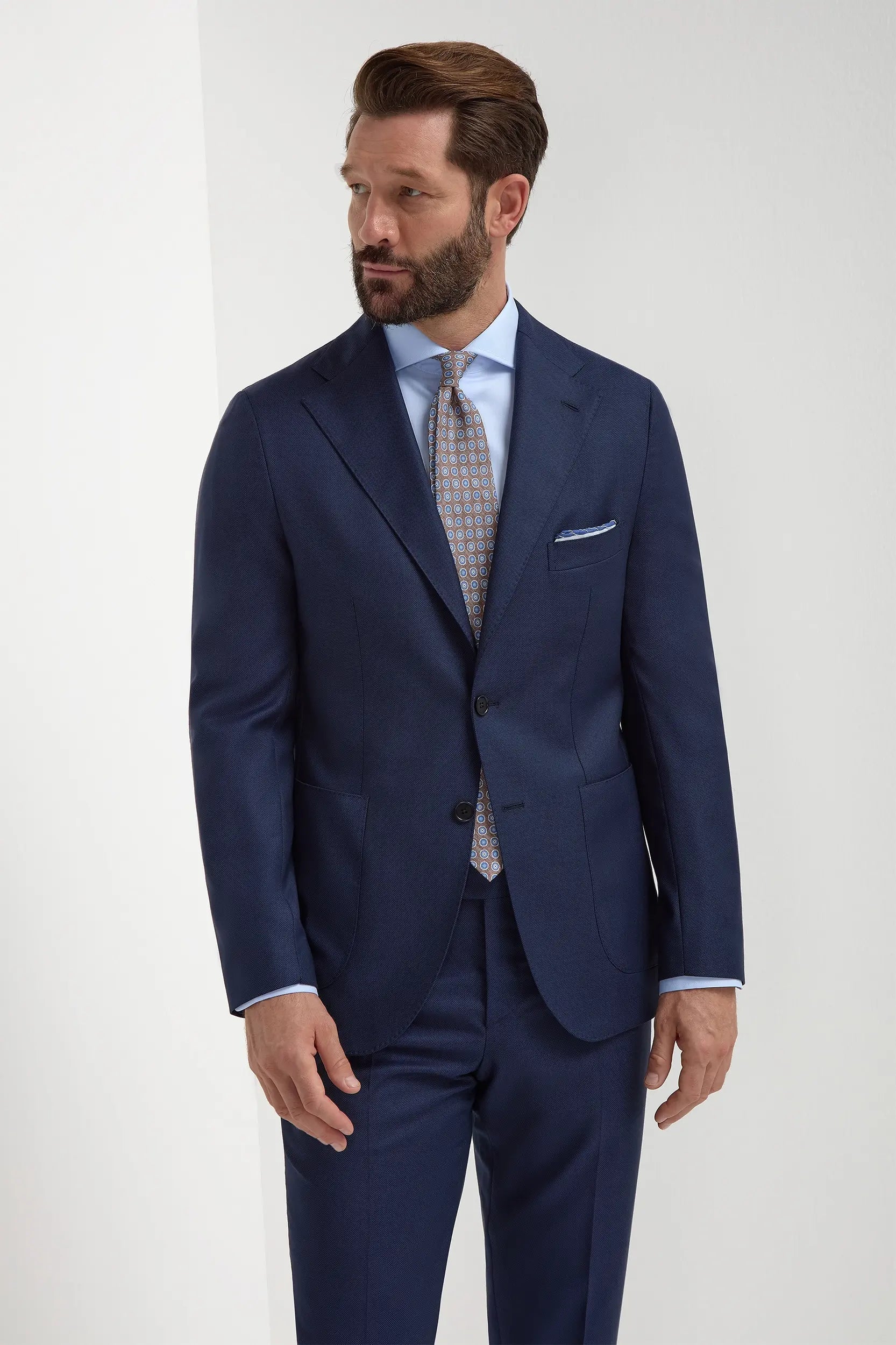 Blue birdseye suit - Made in Italy