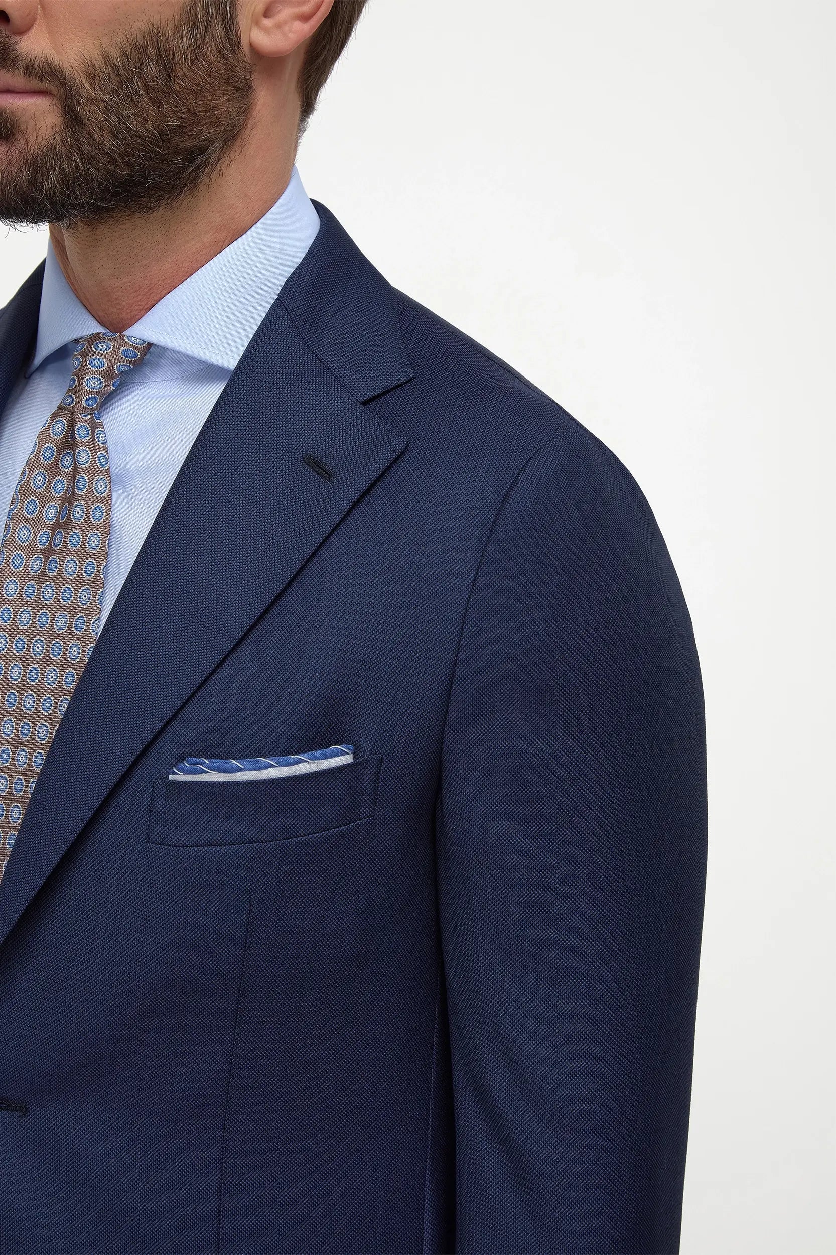 Blue birdseye suit - Made in Italy