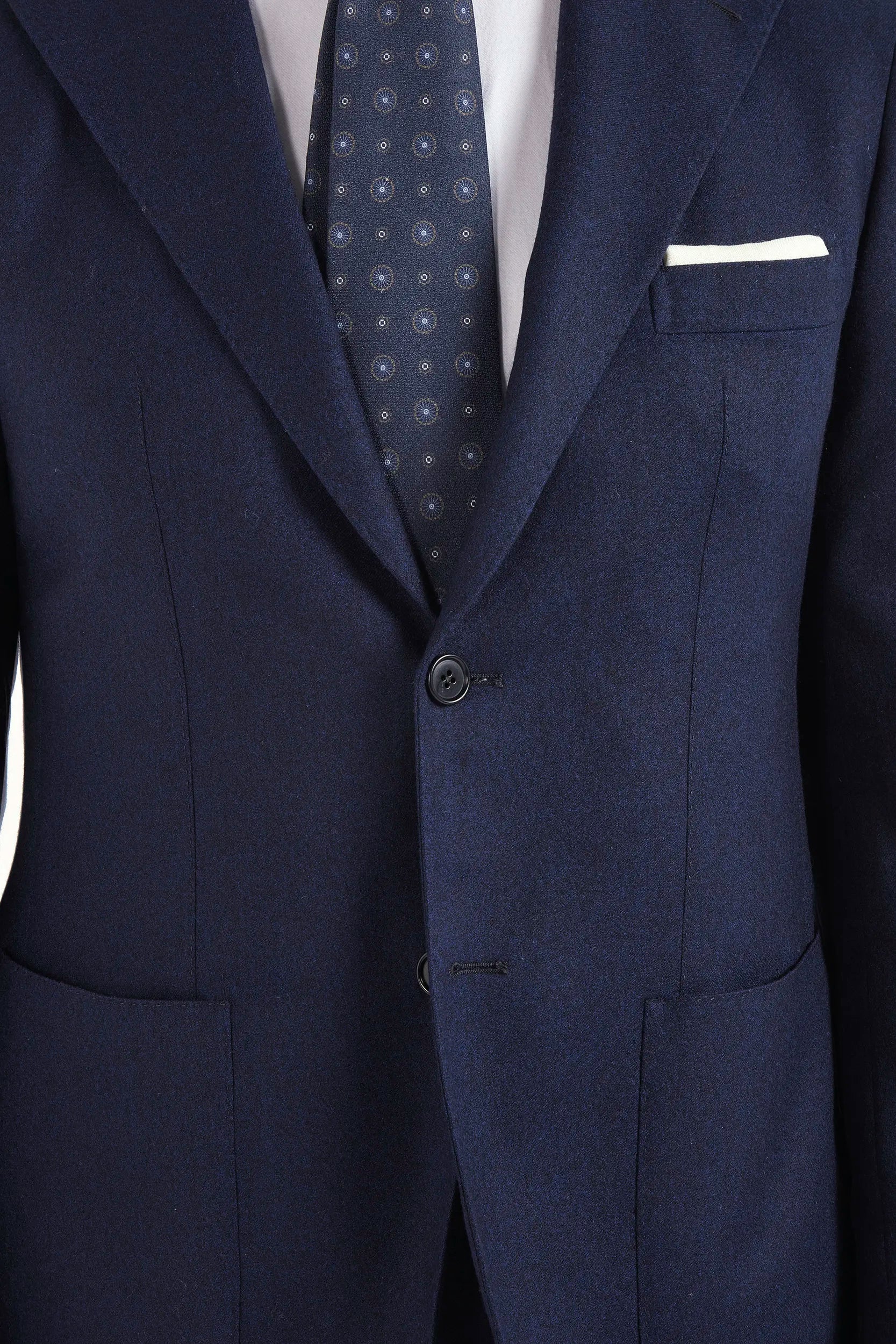 Blue flannel jacket - Made in Italy