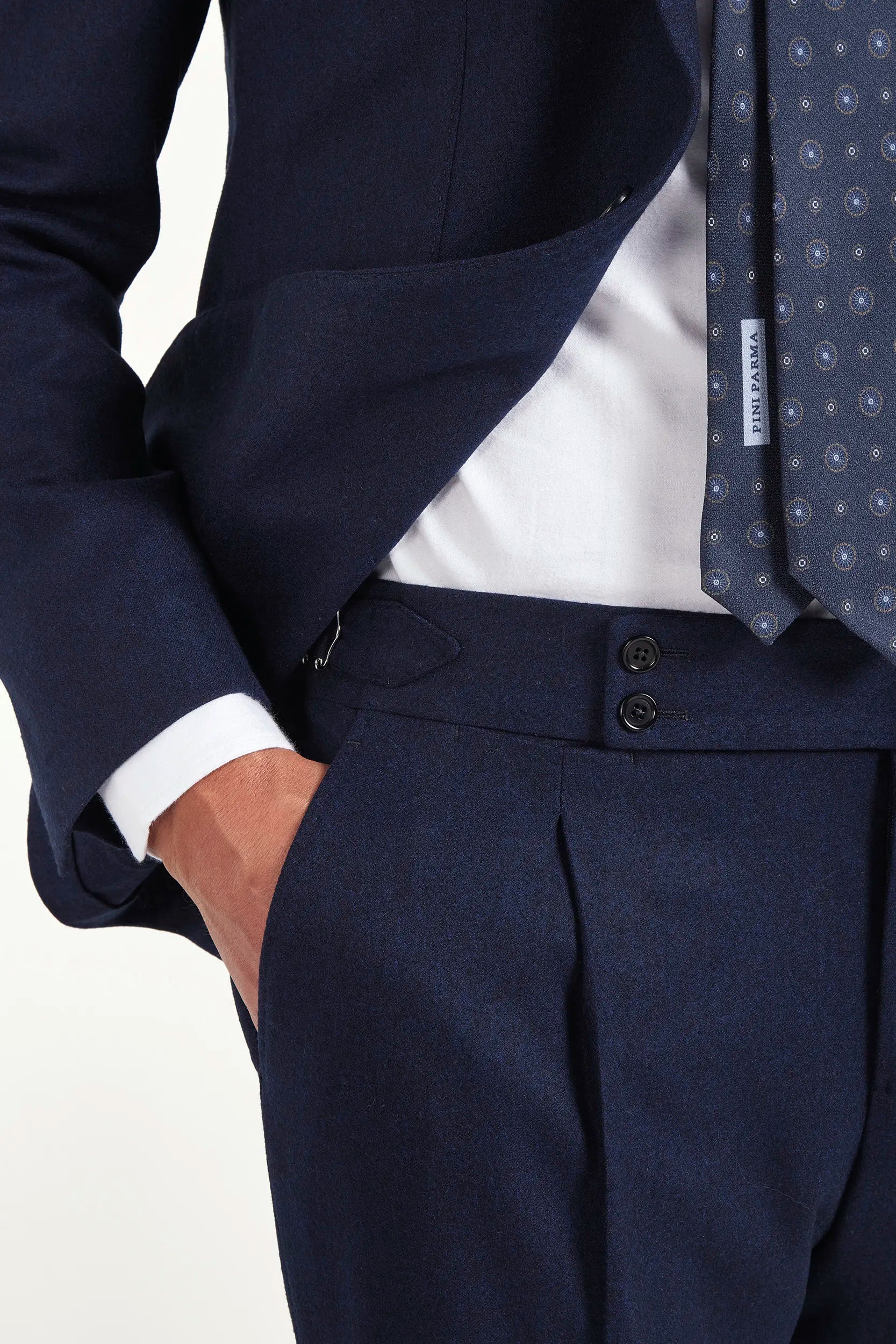 Blue flannel jacket - Made in Italy