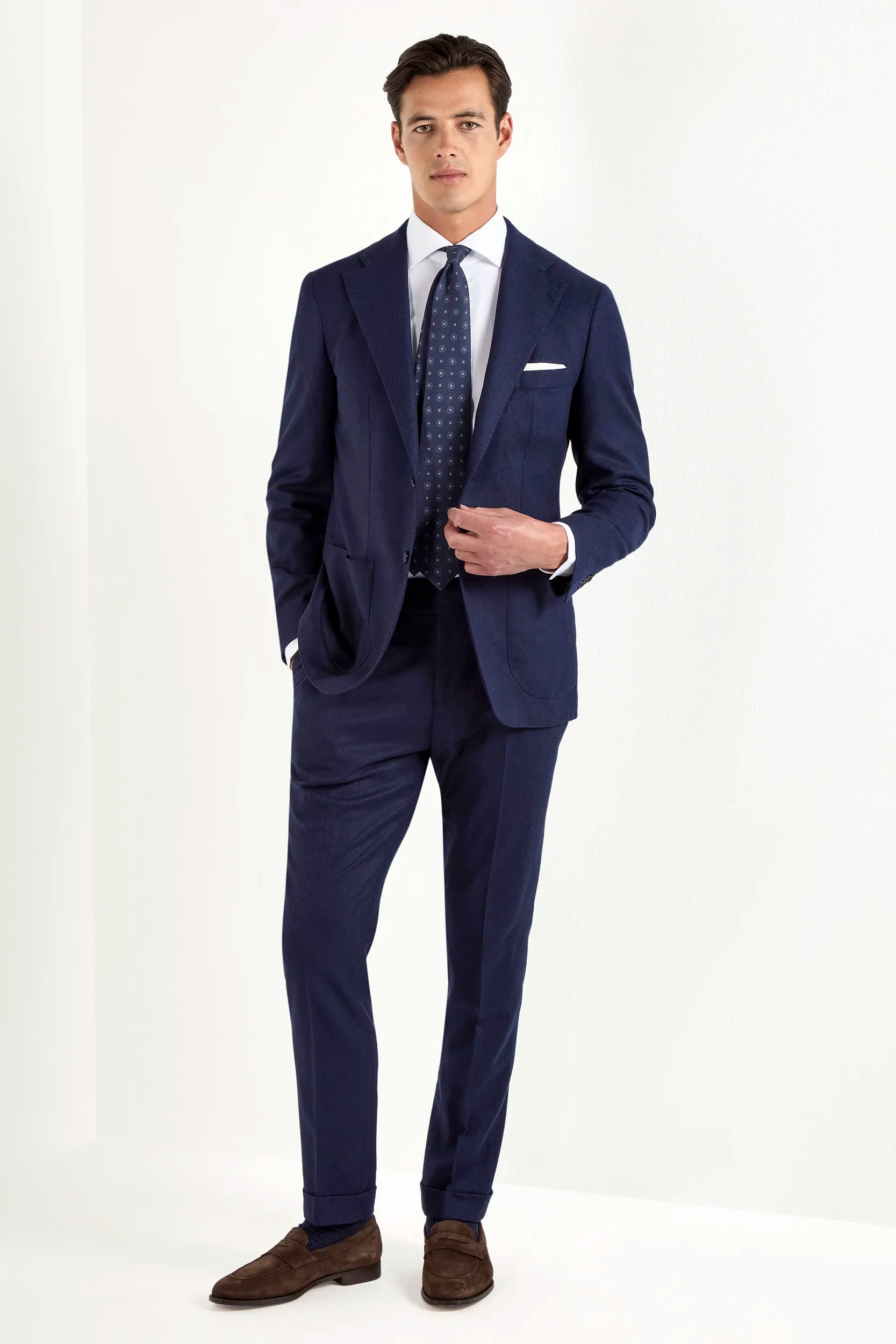 Blue flannel jacket - Made in Italy