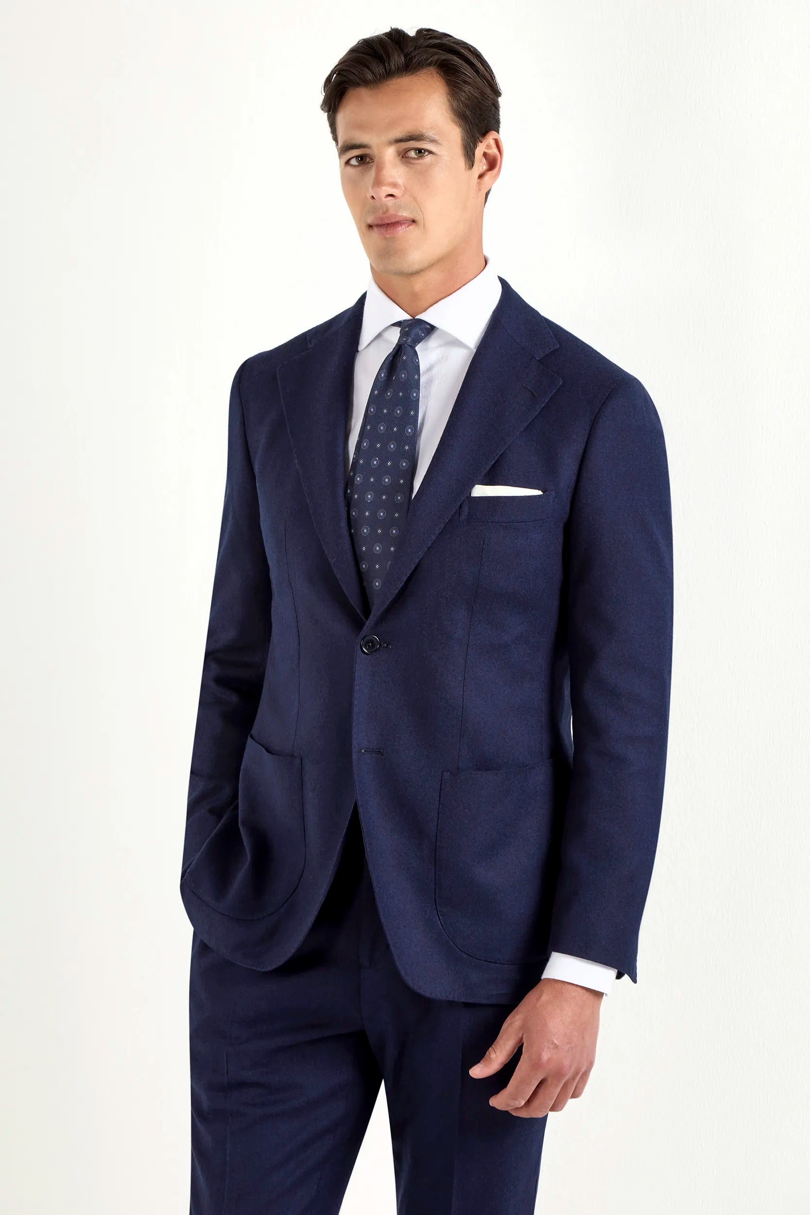 Blue flannel jacket - Made in Italy