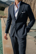 Blue Prince of Wales suit - Made in Italy