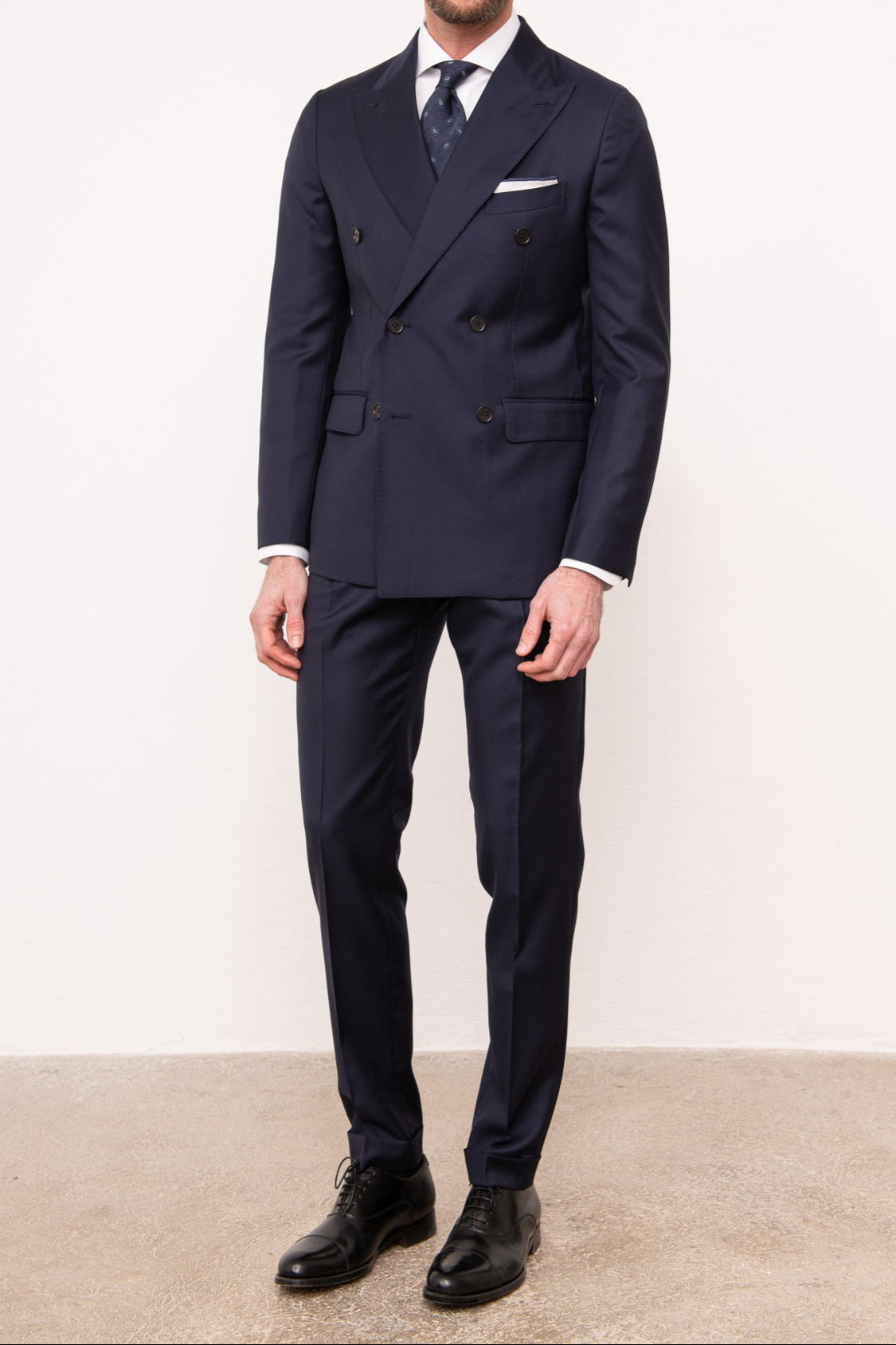 Blue double breasted suit - Made in Italy