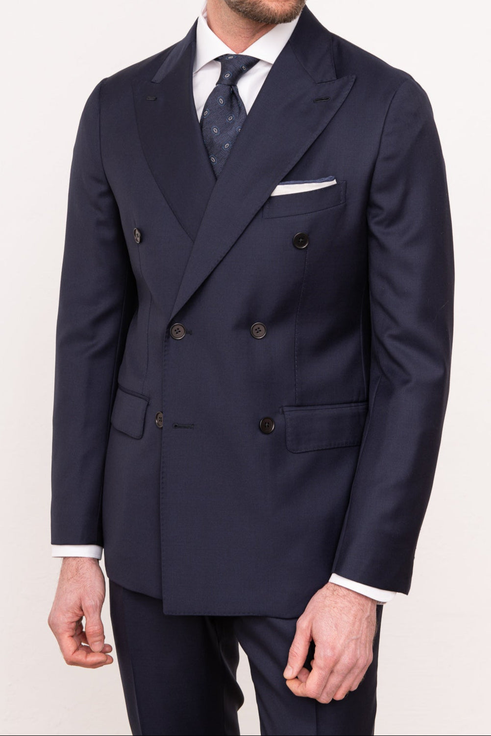 Blue double breasted suit - Made in Italy