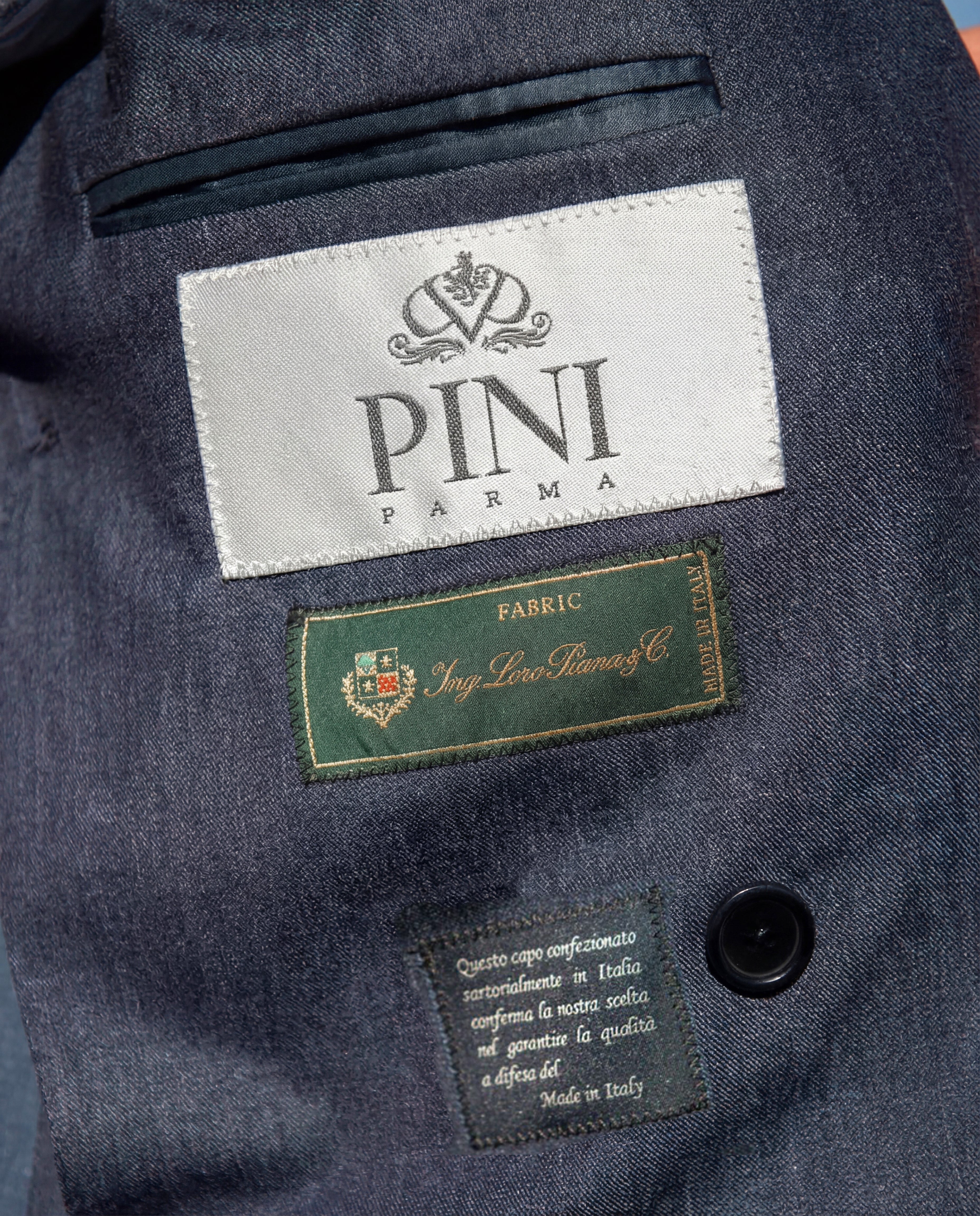 Denim double breasted suit - Made in Italy