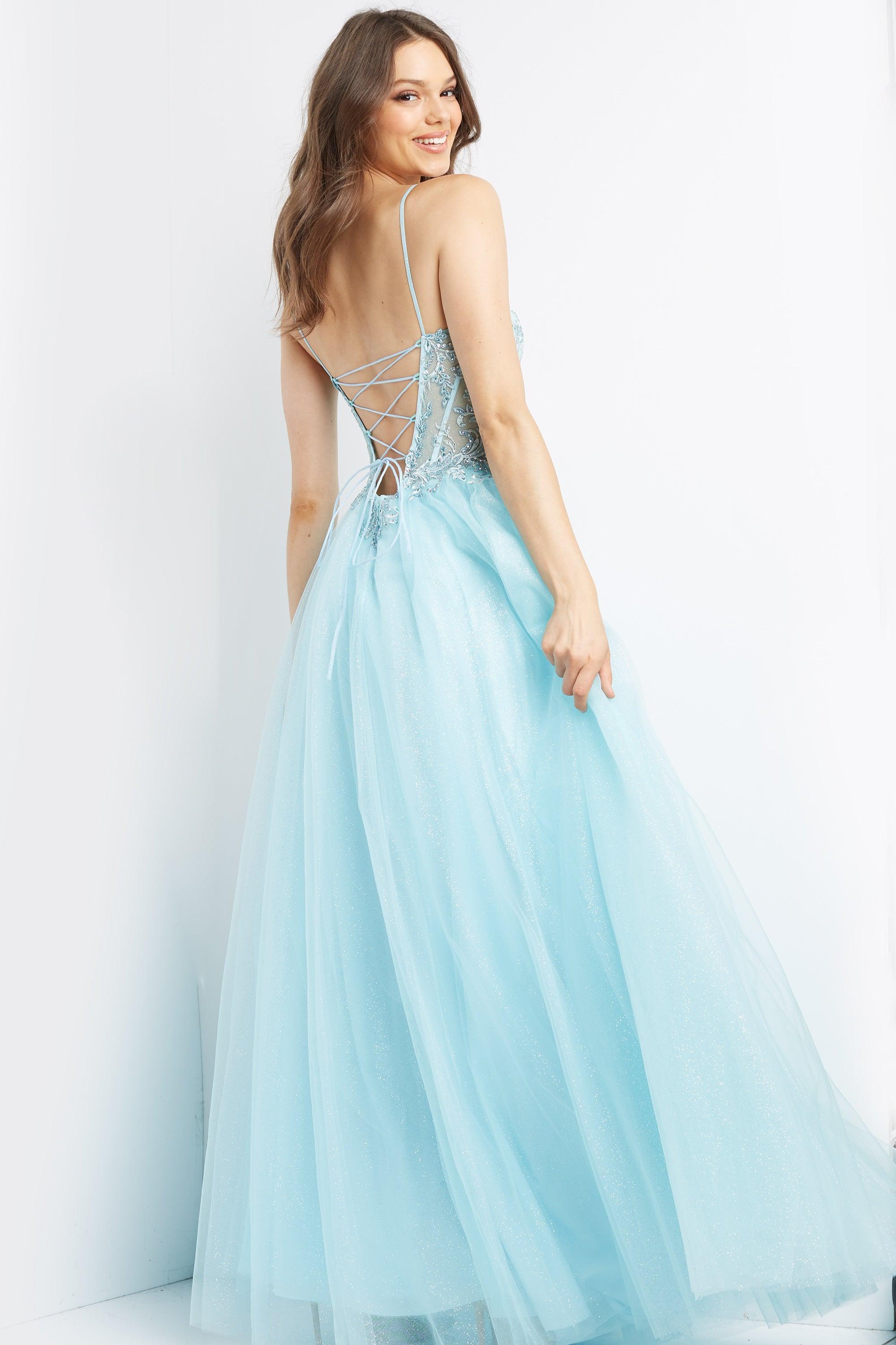 Jovani 07394 Corset Bodice Long Prom Dress