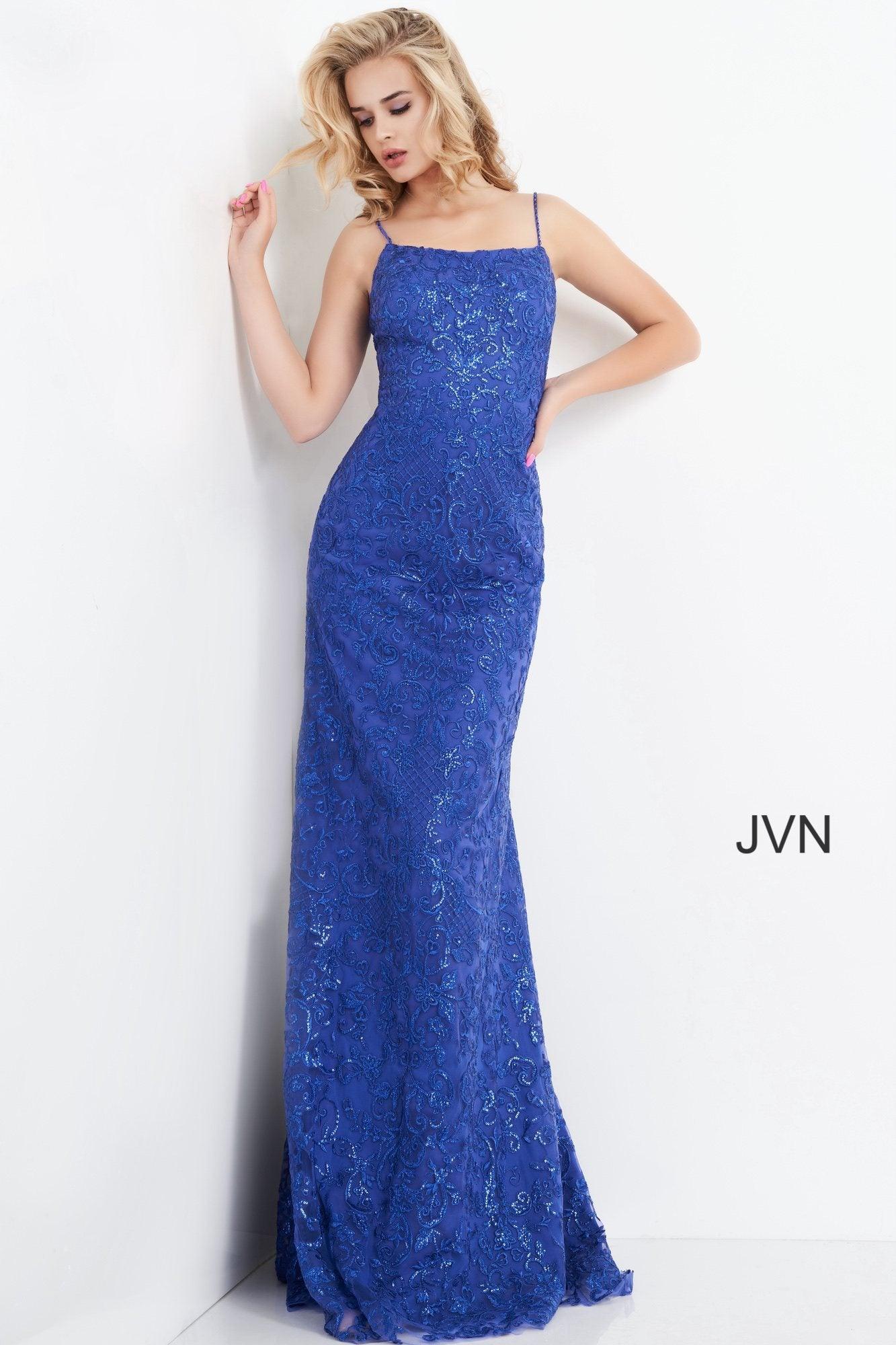 Jovani 04579 Long Spaghetti Strap Prom Dress