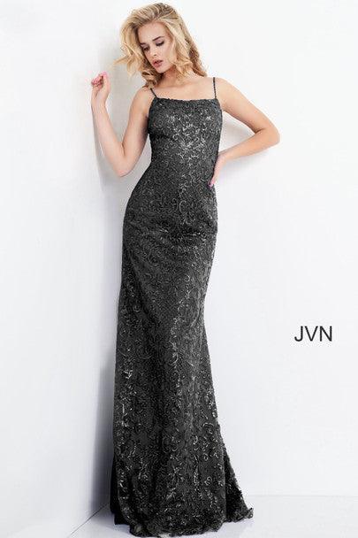 Jovani 04579 Long Spaghetti Strap Prom Dress