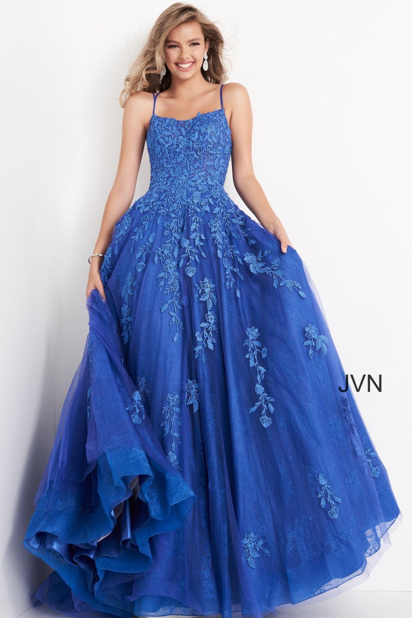 Jovani 06644 Spaghetti Strap Long Prom Gown